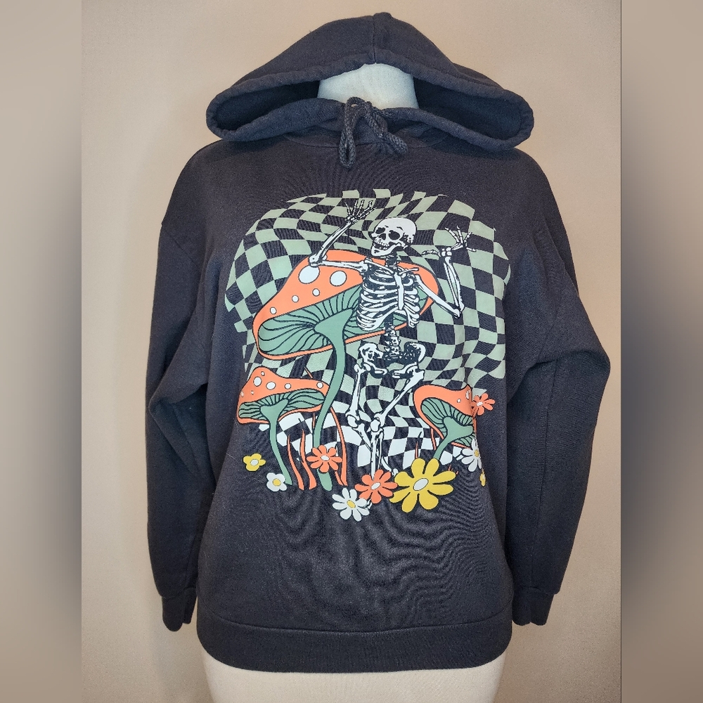 Cut and Paste Amanita Mushroom Skeleton Hoodie